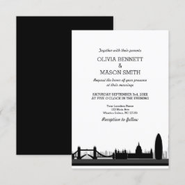 Convite do casamento da arquitectura da cidade da
