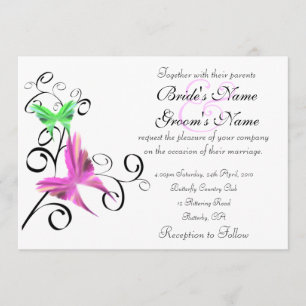Convite do casamento da borboleta