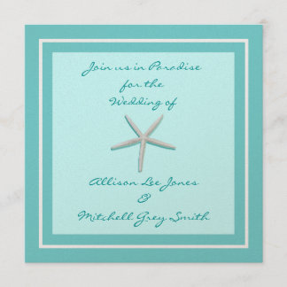 Convite do casamento da estrela do mar