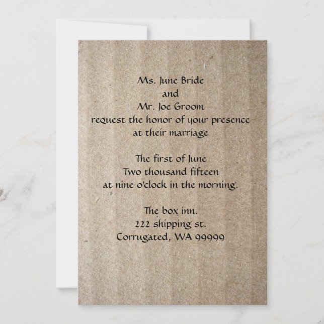 Convite do casamento da ilusão do cartão (Frente)