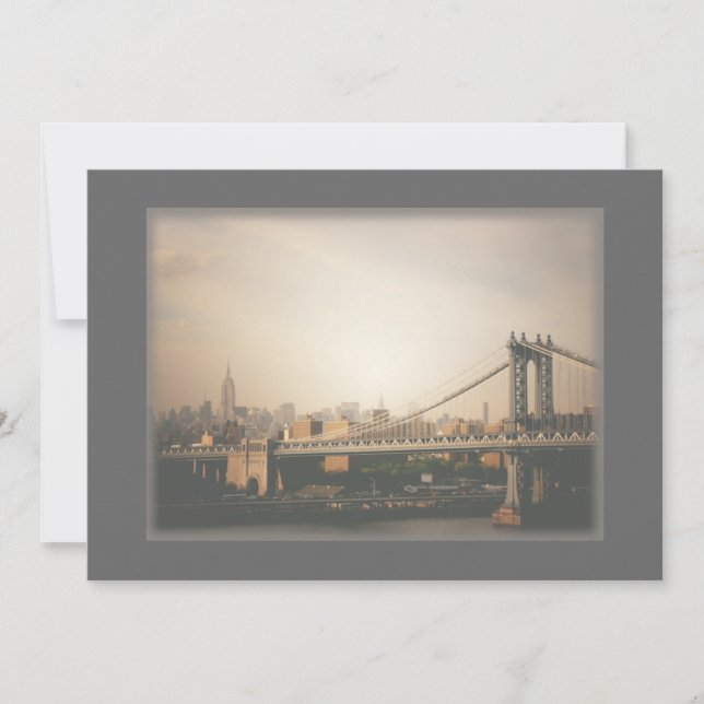 Convite do casamento da skyline da Nova Iorque (Frente)