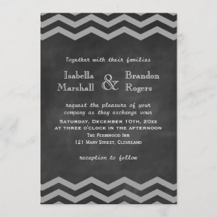 Convite do casamento de Chevron do quadro