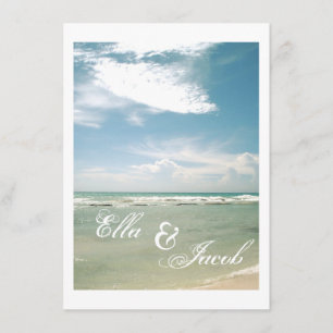 Convite do casamento de praia
