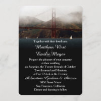 Convite do casamento de San Francisco do Golden