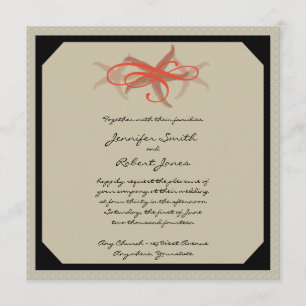 Convite do casamento do beira-mar do Taupe e da