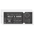 Convite do casamento do bilhete de teatro de