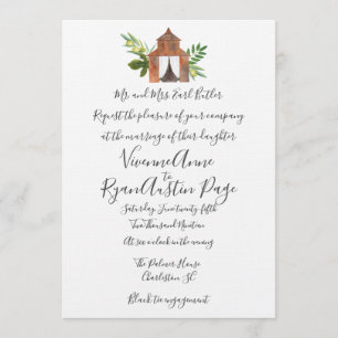 Convite do casamento do celeiro da fazenda do paí