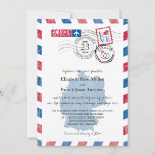 Convite do casamento do correio aéreo de Alemanha