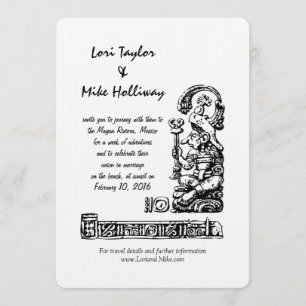 Convite do casamento do destino da praia de México