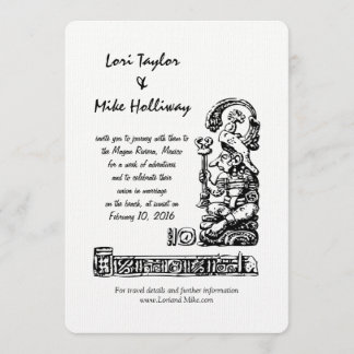 Convite do casamento do destino da praia de México