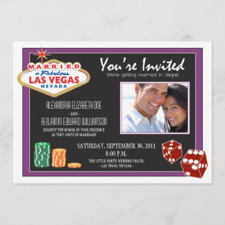Convite do casamento do destino de Las Vegas