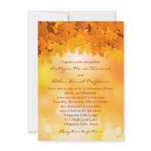 Convite do casamento do esplendor do outono das