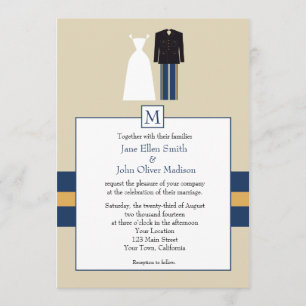 Convite do casamento do exército