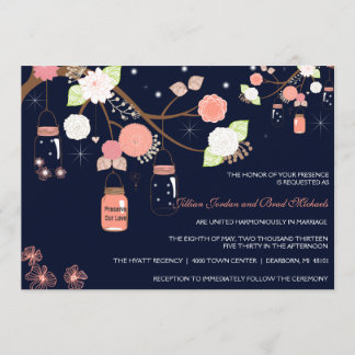 Convite do casamento do frasco de pedreiro -