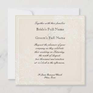 Convite do casamento do Hydrangea da corriola -