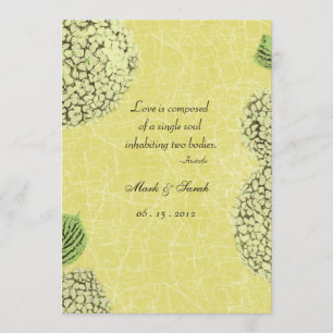 Convite do casamento do Hydrangea do Crackle do