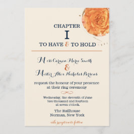 Convite do casamento do livro da história