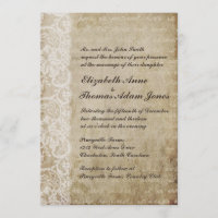 Convite do casamento do Velho Mundo do laço do