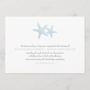 Convite do casamento dos pares da estrela do mar