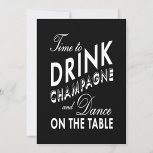 Convite do casamento - hora de beber Champagne