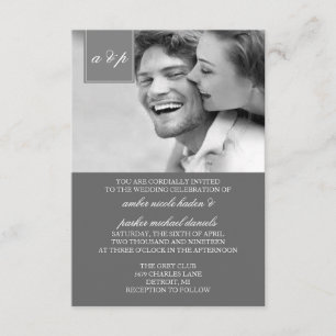 Convite do casamento inicialmente