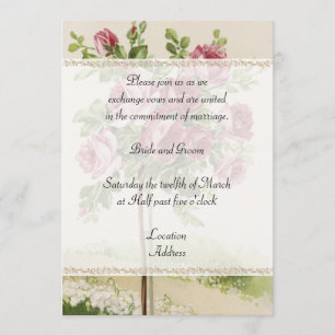 Convite do casamento vintage