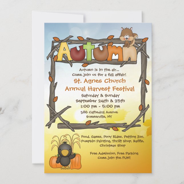 Convite do caso do outono (Frente)