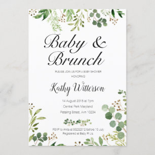 convite do chá da refeição matinal do bebê das