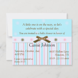 Convite do chá de fraldas