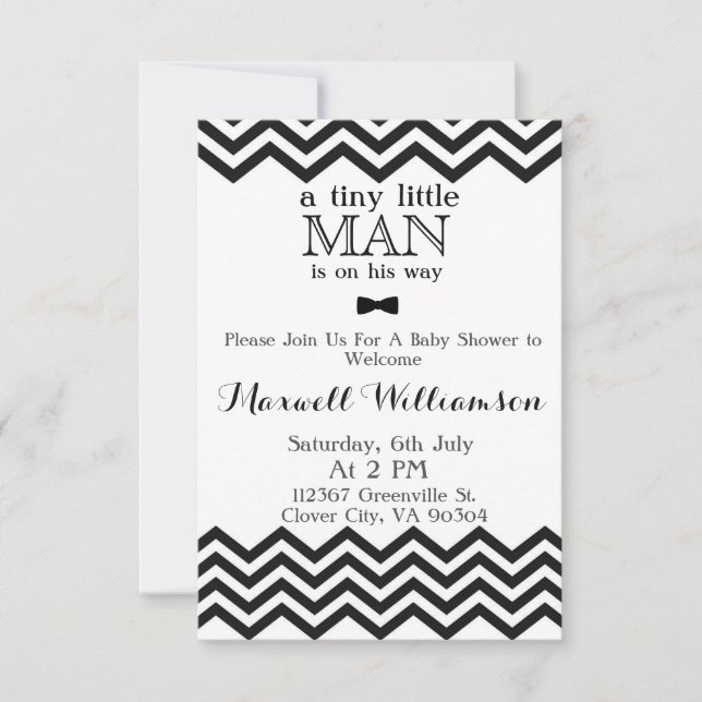 Convite do chá de fraldas (Frente)