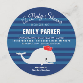 Convite do chá de fraldas da baleia |