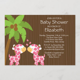 Convite do chá de fraldas das meninas do gêmeo d