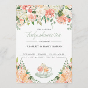 Convite do chá de fraldas do chá