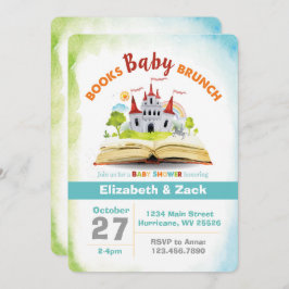 Convite do chá de fraldas do chá do livro