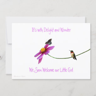 Convite do chá de fraldas do colibri