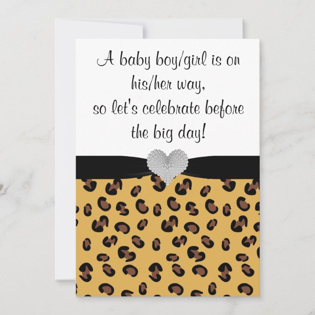 Convite do chá de fraldas do cristal de rocha do (Frente)