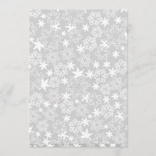 Convite do chá de fraldas do floco de neve do