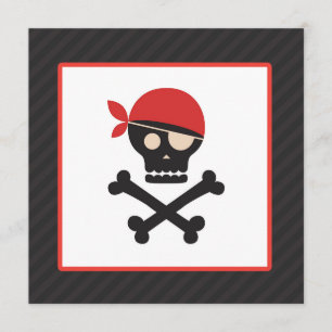 Convite do chá de fraldas dos Crossbones do crân