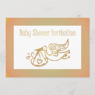 Convite do chá de fraldas que espera a cegonha do