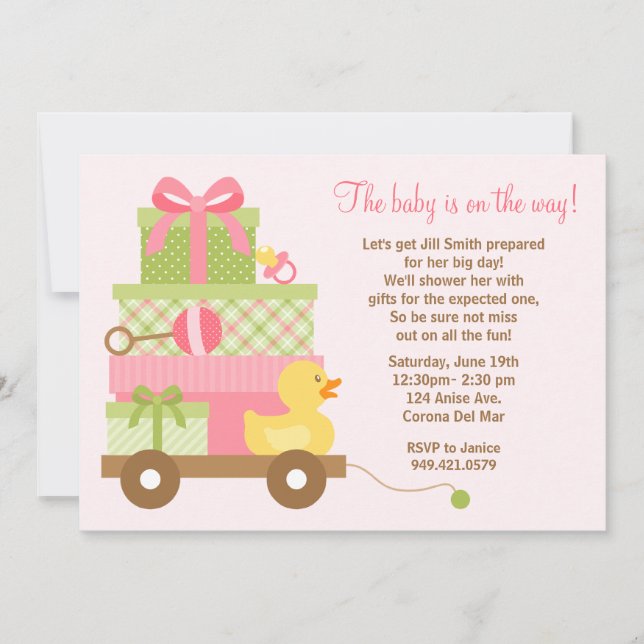 Convite do chá do bebé (Frente)