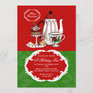 Convite do chá do Natal