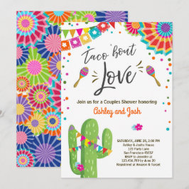 Convite do chá dos casais da festa do amor do