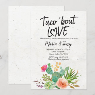 Convite do chá dos casais da festa do cacto