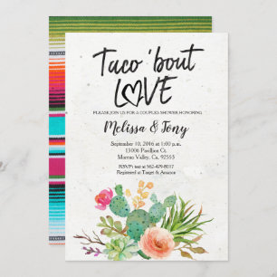 Convite do chá dos casais da festa do cacto