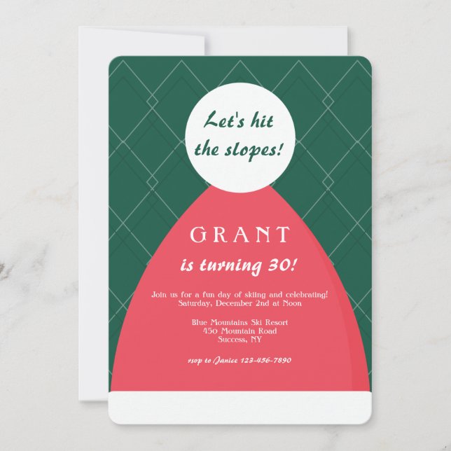 Convite do Chapéu de Esqui (Frente)