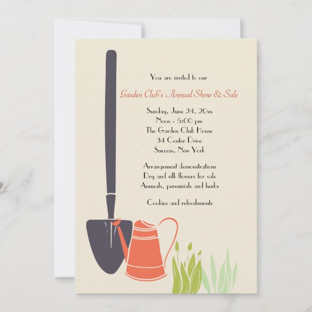 Convite do clube do jardim (Frente)