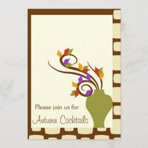 Convite do cocktail do outono