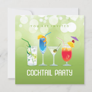 Convite do cocktail do verão