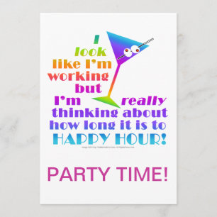 Convite do cocktail - quanto tempo ao happy hour