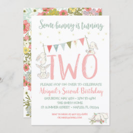 Convite do coelho, convite do aniversário do